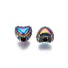 Rack Plating Rainbow Color Alloy Beads PALLOY-S180-341-3