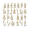 Brass Micro Pave Clear Cubic Zirconia Charms KK-N241-001-NR-1