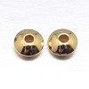 Real 18K Gold Plated Saucer 925 Sterling Silver Spacer Beads STER-M101-12-4mm-2