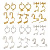 Brass Clip-on Earrings Findings KK-TA0007-66-4