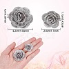 Nbeads 3D Rose Flower Polyester Computerized Embroidered Ornament Accessories DIY-NB0008-21B-2