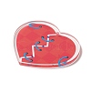 Valentine's Day Printed Heart Theme Acrylic Pendants OACR-B015-01B-05-2