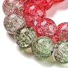 Spray Painted Crackle Glass Beads Strands DGLA-C002-6mm-06-4