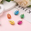 Spray Painted Natural Cowrie Shell Pendants PALLOY-JF00525-4