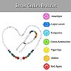 ARRICRAFT Natural & Synthetic Mixed Gemstone Round Beaded Necklace & Braided Bead Bracelet SJEW-AR0001-01-4