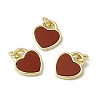 Natural Mixed Stone Heart Charms G-G977-05G-2