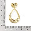 Rack Plating Brass Micro Pave Clear Cubic Zirconia Pendants KK-H474-19G-06-3