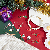 Alloy Enamel Tree & Gifts Box & Penguin & Snowman & Stocking & Glove Pendant Locking Stitch Markers HJEW-AB00066-5