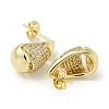 Teardrop Rack Plating Brass Micro Pave Cubic Zirconia Stud Earrings EJEW-F331-22G-2