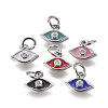 Brass Micro Pave Cubic Zirconia Pendants ZIRC-I026-04P-1