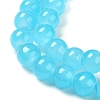 Baking Painted Imitation Jade Glass Round Bead Strands DGLA-Q021-8mm-06-3