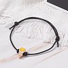 Ice Cream Acrylic Enamel Beads Adjustable Cord Bracelet for Teen Girl Women BJEW-JB07046-4