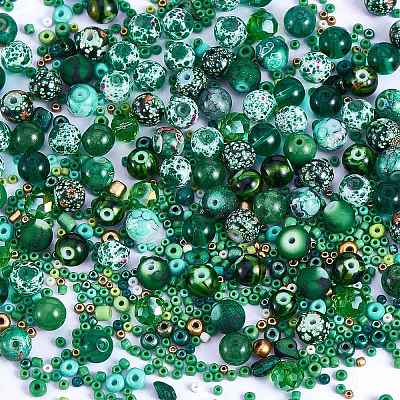 2 Bag Glass Round Beads Set JX547B-1