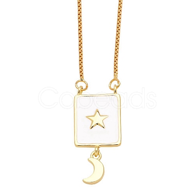 Brass Enamel Pendant Necklaces PW-WG56942-01-1