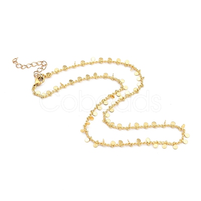 Brass Curb Chain Necklaces NJEW-JN03032-01-1