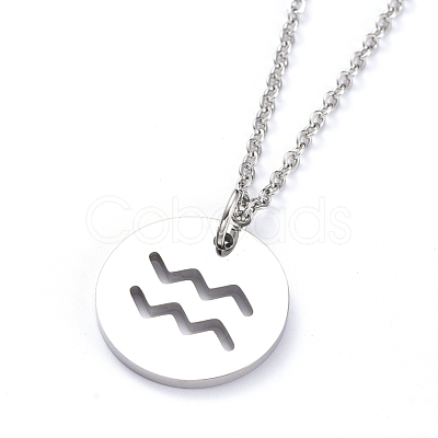 Non-Tarnish 304 Stainless Steel Pendant Necklaces NJEW-E147-01P-1