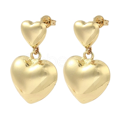 Brass Stud Earrings EJEW-R162-12B-G-1