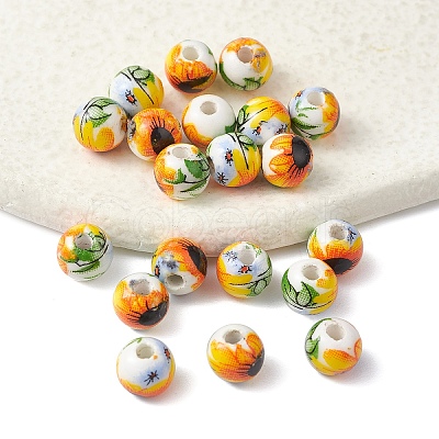 Handmade Porcelain Beads PORC-YW0001-07A-1