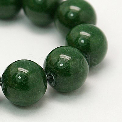 Natural Mashan Jade Round Beads Strands G-D263-8mm-XS13-1