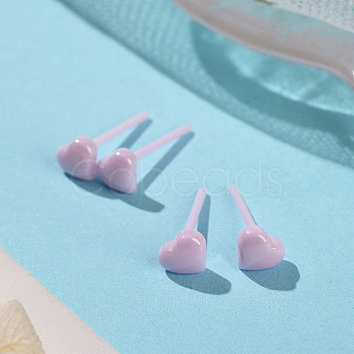 Hypoallergenic Bioceramics Zirconia Ceramic Heart Stud Earrings EJEW-Z023-08D-1