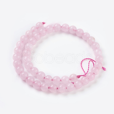 Natural Rose Quartz Beads Strands G-C076-4mm-3-1