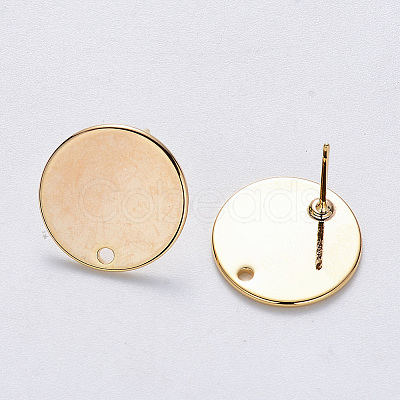 Brass Stud Earring Findings X-KK-T049-10G-NF-1