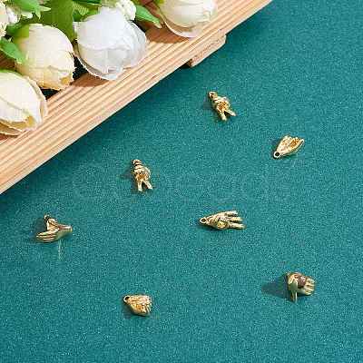 10Pcs 5 Style Brass Charms KK-SZ0006-22-1