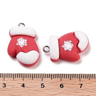 Christmas Theme Opaque Resin Pendants RESI-N039-98-1