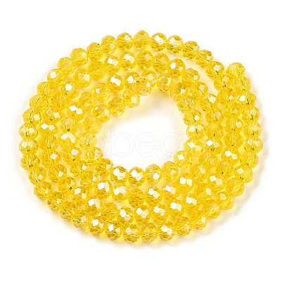 Electroplate Glass Beads Strands EGLA-A034-T4mm-A35-1