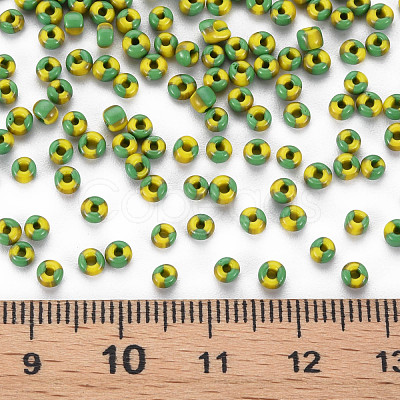 8/0 Two Tone Opaque Glass Seed Beads SEED-T006-01B-A05-1