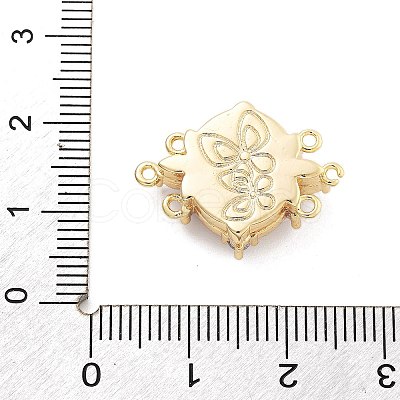 Brass Micro Pave Cubic Zirconia Magnetic Clasps KK-C066-08G-1