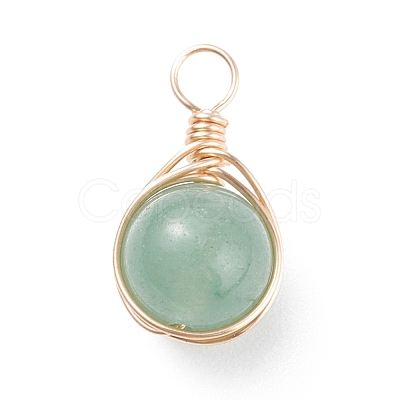 Natural Gemstone Pendants PALLOY-JF01392-1