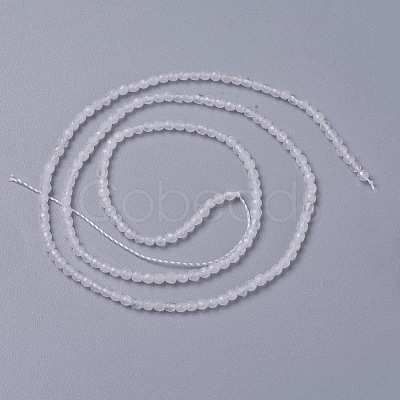 Natural White Jade Beads Strands G-F596-46E-2mm-1