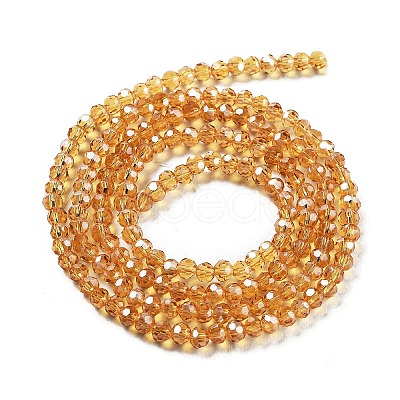 Electroplate Transparent Glass Beads Strands EGLA-A035-T3mm-A17-1