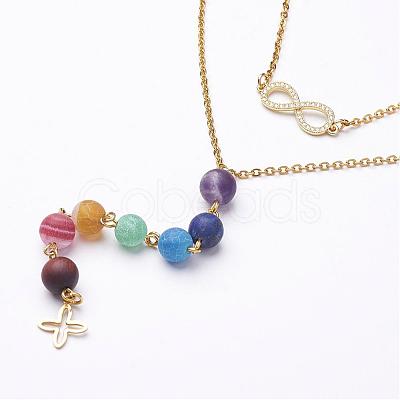 304 Stainless Steel Tiered Necklaces NJEW-JN01758-1