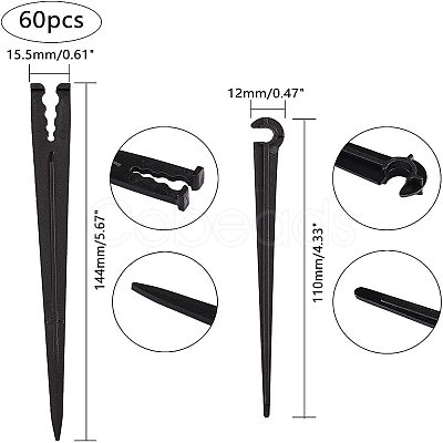 Plastic Irrigation Drip Support Stakes AJEW-GA0002-08-1