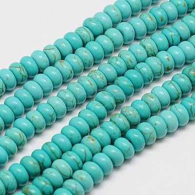 Synthetic Turquoise Beads Strands X-TURQ-G109-4x2mm-06-1