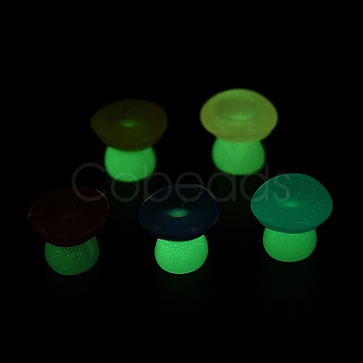 Luminous Resin Mushroom Ornament RESI-F045-10B-1