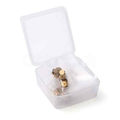 40Pcs 4Size PVD Vacuum Plating 304 Stainless Steel Ear Nuts STAS-LS0001-18G-1