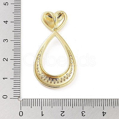 Rack Plating Brass Micro Pave Clear Cubic Zirconia Pendants KK-H474-19G-06-1