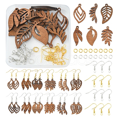 DIY Leaf Earring Making Kit DIY-FS0004-25-1