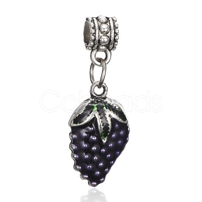 Alloy Enamel European Dangle Charms TIBE-A006-013A-AS-1