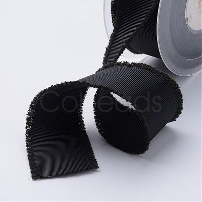 Polyester Frayed Grosgrain Ribbons ORIB-N0002-16mm-08-1