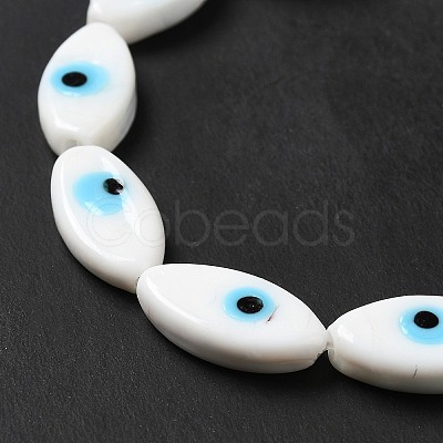 Handmade Evil Eye Lampwork Beads Strands LAMP-G154-06K-1