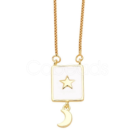 Brass Enamel Pendant Necklaces PW-WG56942-01-1