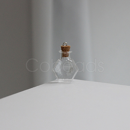 Miniature Hexagon Glass Bottles MIMO-PW0001-040I-1