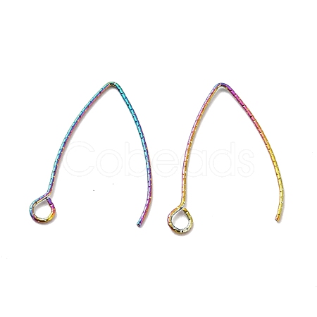 Rainbow Color Ion Plating(IP) 316 Stainless Steel Earrings Finding STAS-B025-01M-1