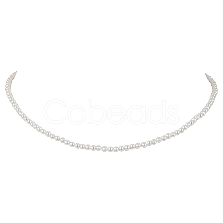 Shell Pearl Bead Kid Necklaces NJEW-JN05048-1