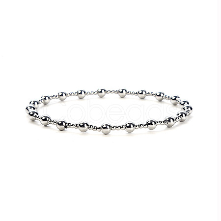 Classic Stainless Steel Ball Chains Stretch Bracelets for Women SB9710-2-1