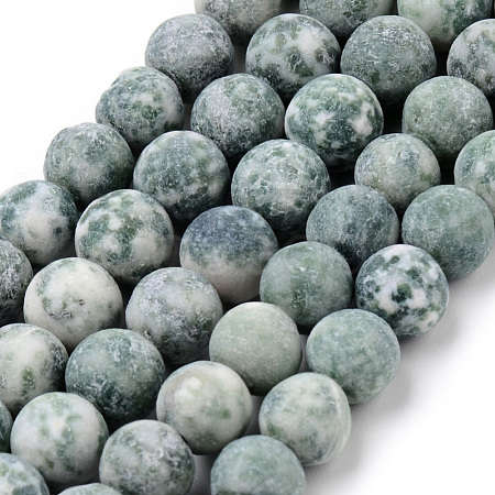 Natural Qinghai Jade Round Bead Strands G-Q462-74-10mm-1